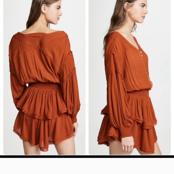 Free People Romy Crinkly Mini Dress Fr.EndlessSummer Sz.XS - Picture 2 of 9